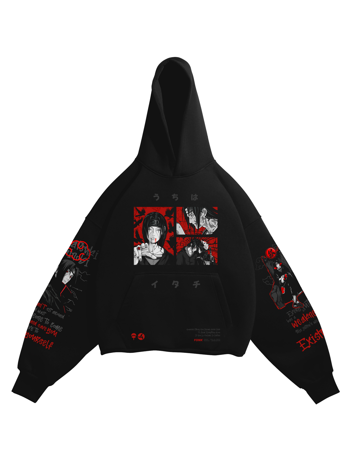 Hoodie Itachi vol.1 - Naruto anime, unisex, black