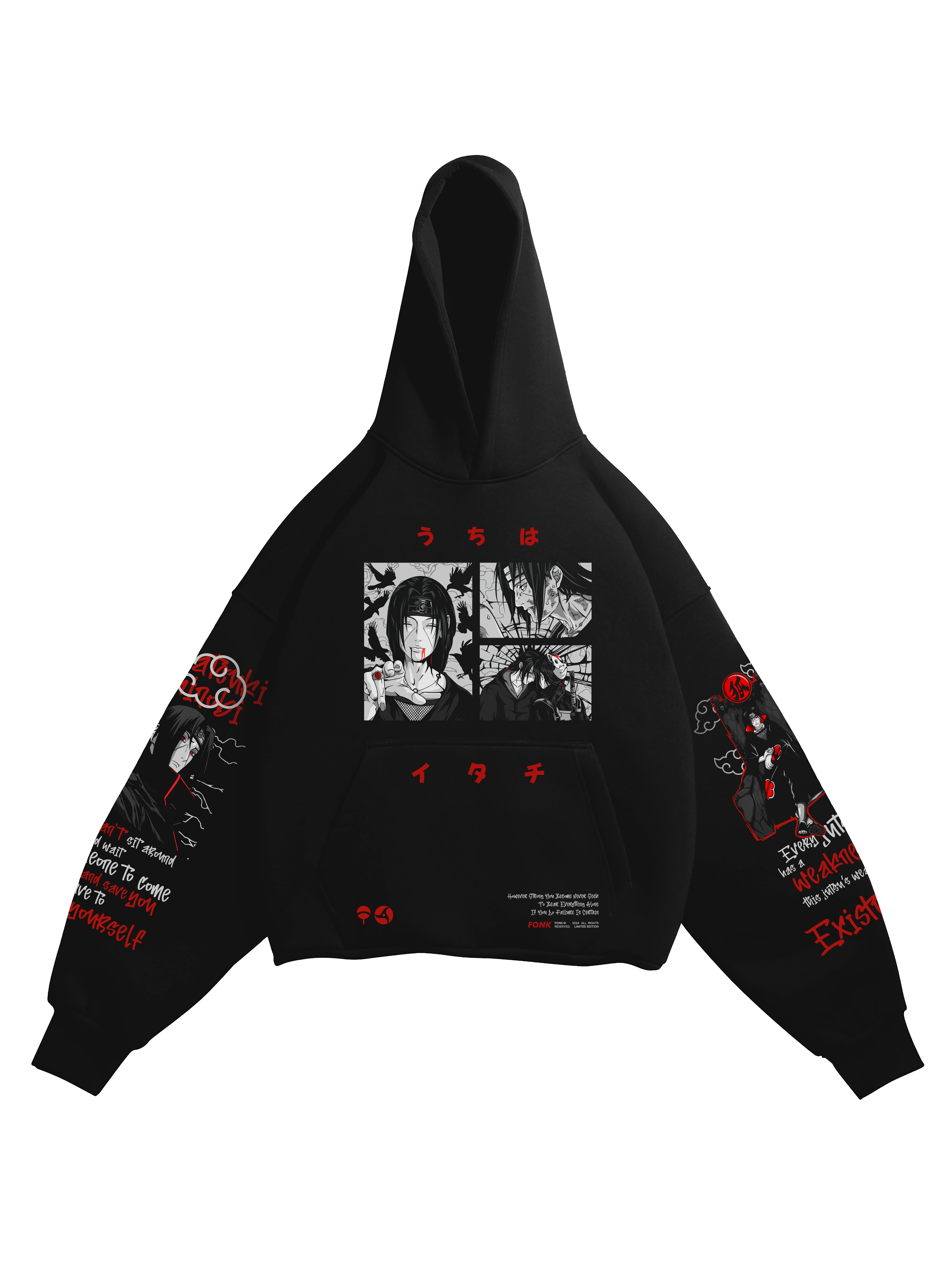 Hoodie Itachi vol.2 - Naruto anime, unisex, black