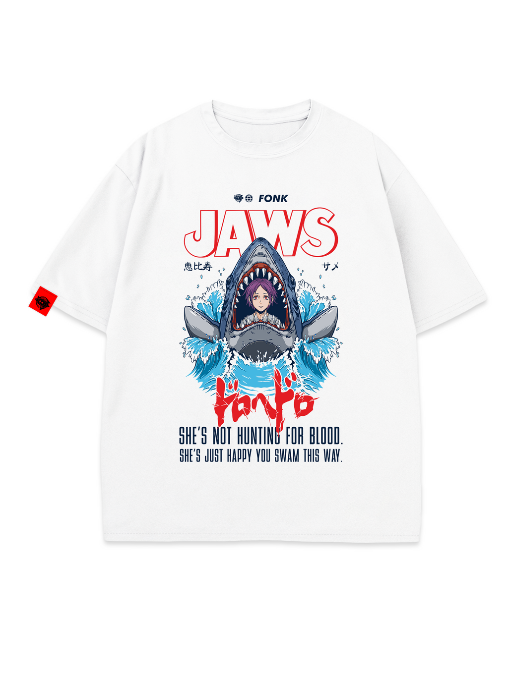 T-SHIRT JAWS Ebitsu - Dorohedoro anime, unisex, white