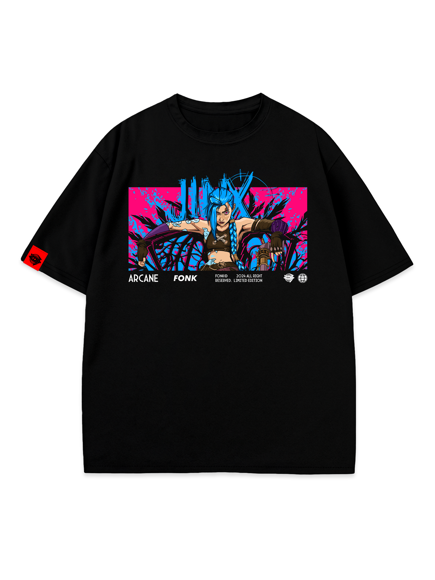 T-SHIRT Jinx - Arcane, unisex, black