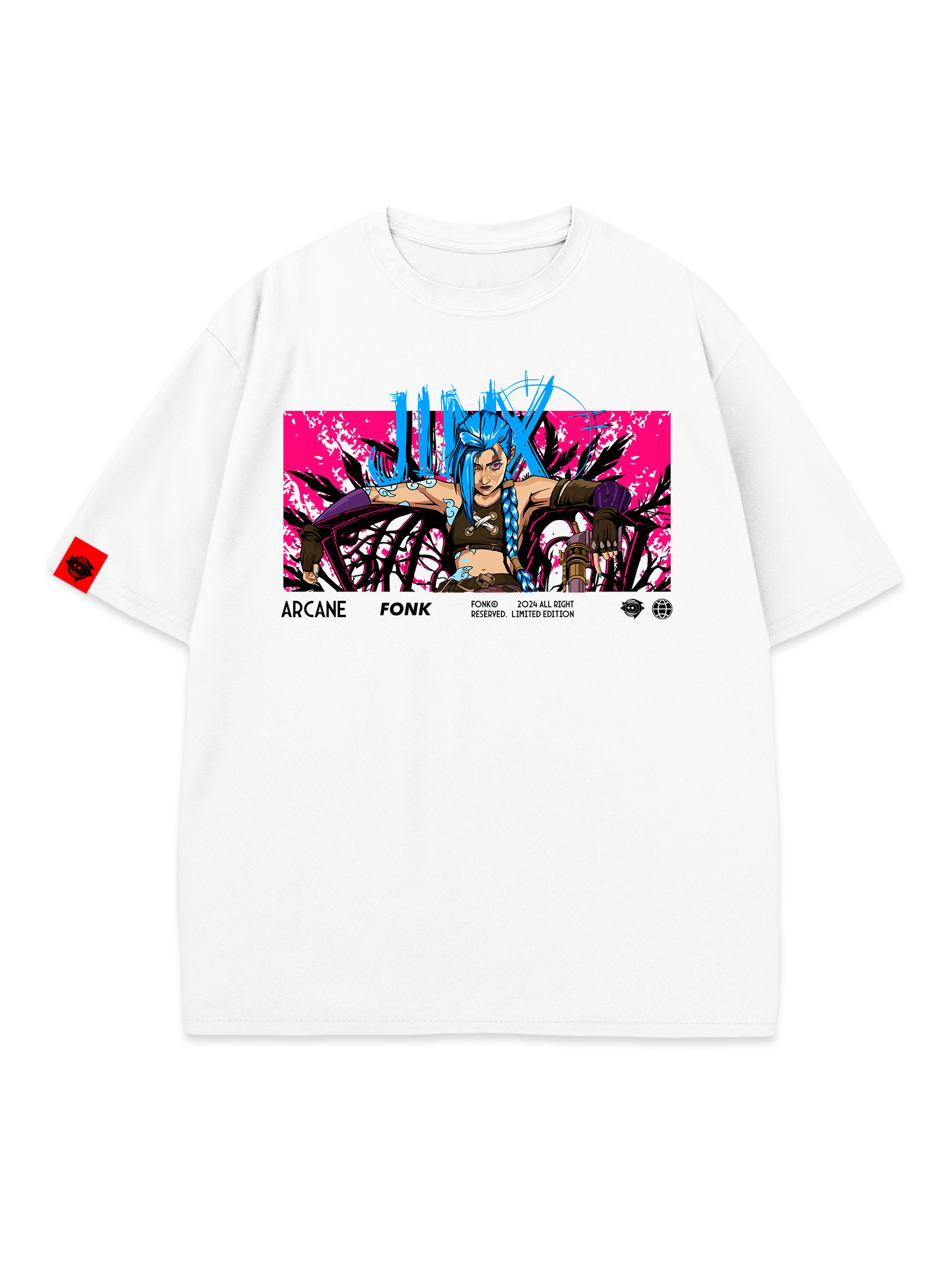 T-SHIRT Jinx - Arcane, unisex, white