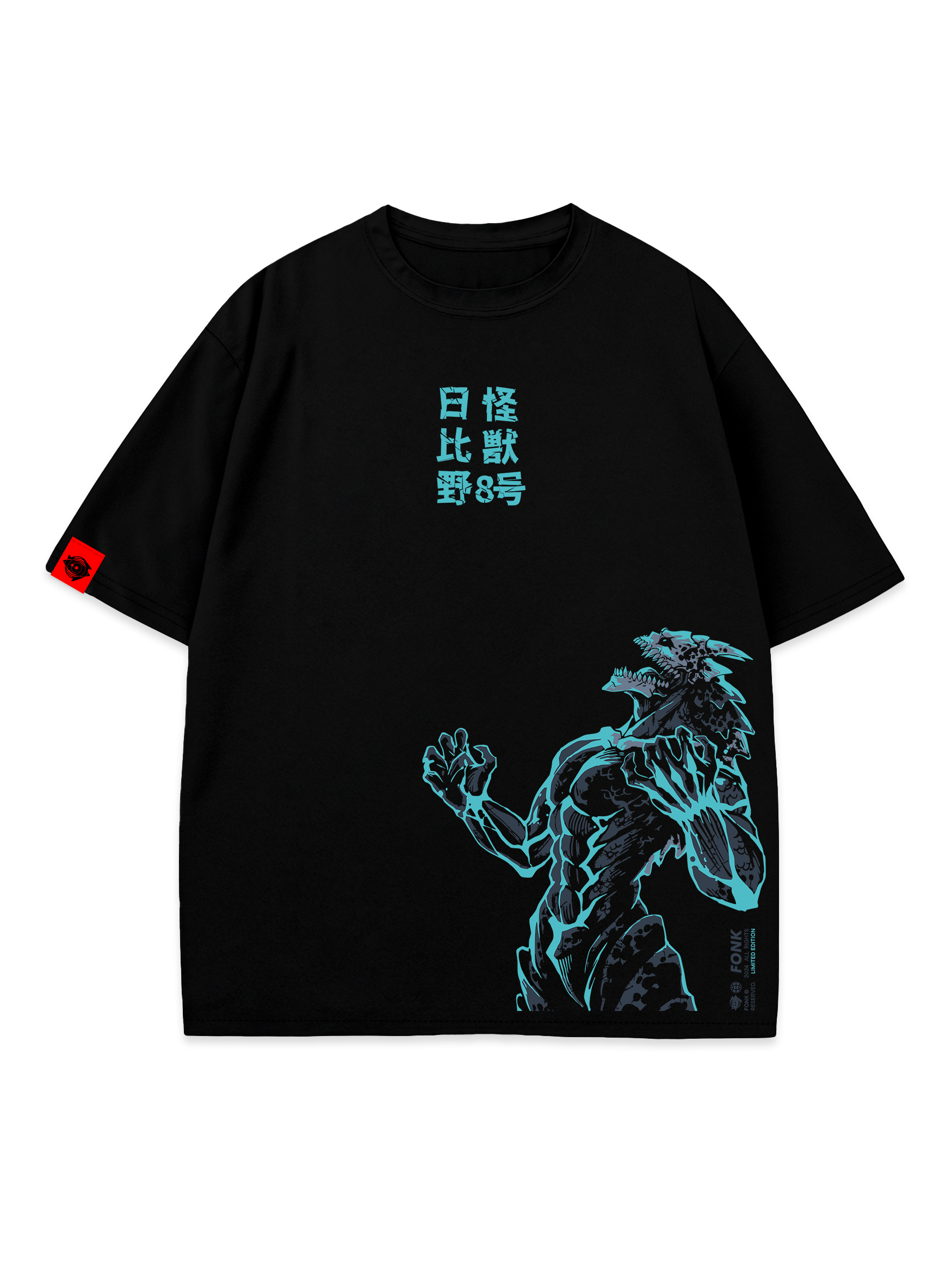 T-SHIRT Monster - Kaiju №8, unisex, black