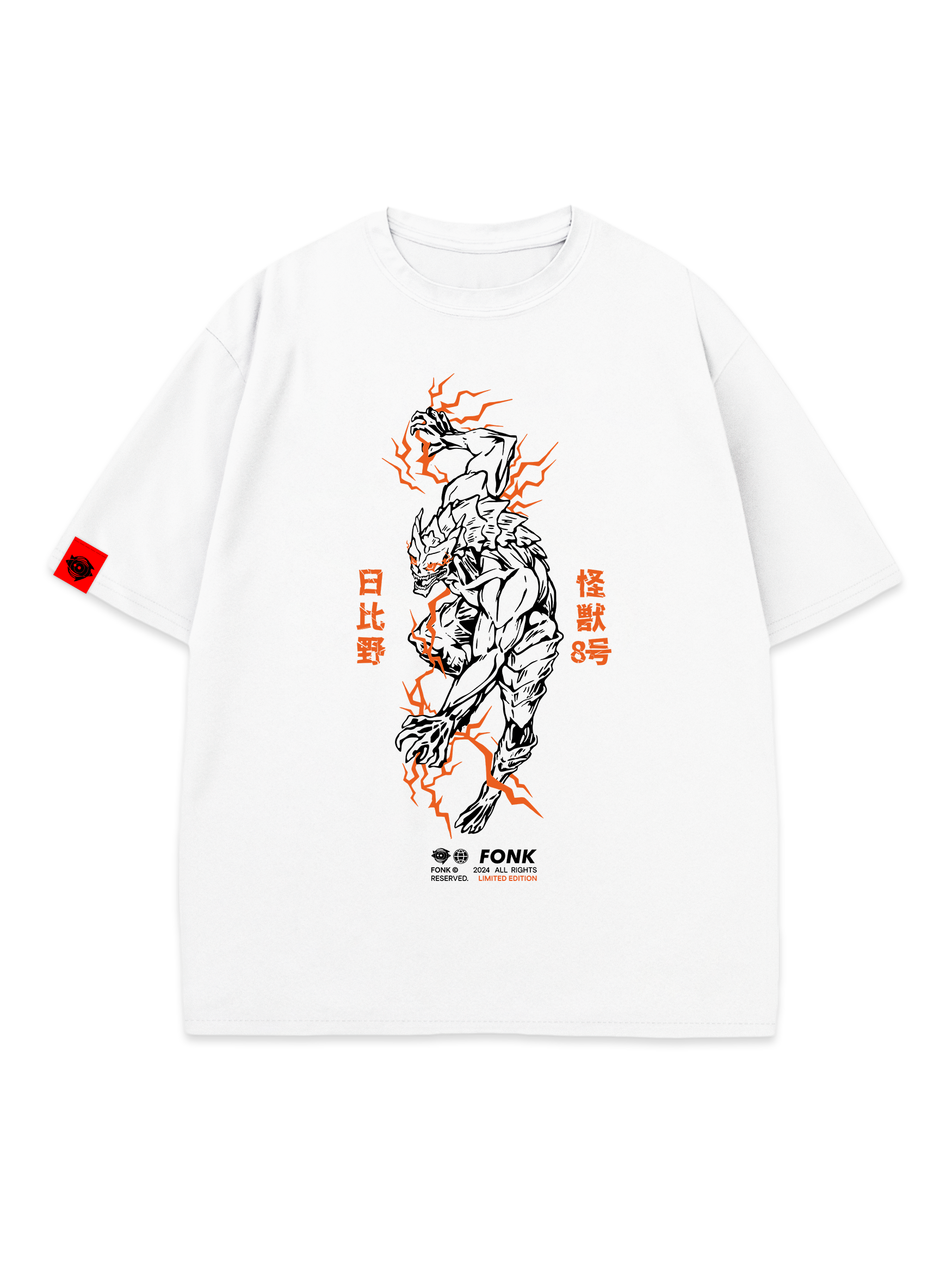 T-SHIRT Kafka Hibino - Kaiju №8, unisex, white
