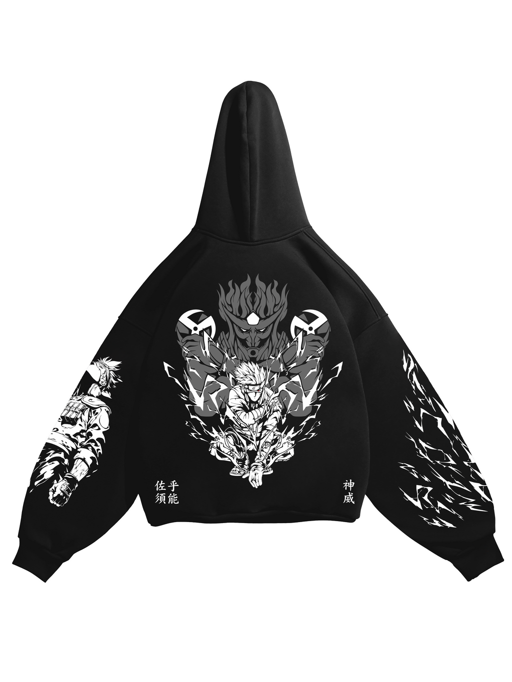 Hoodie Kakashi - Naruto anime, unisex, black