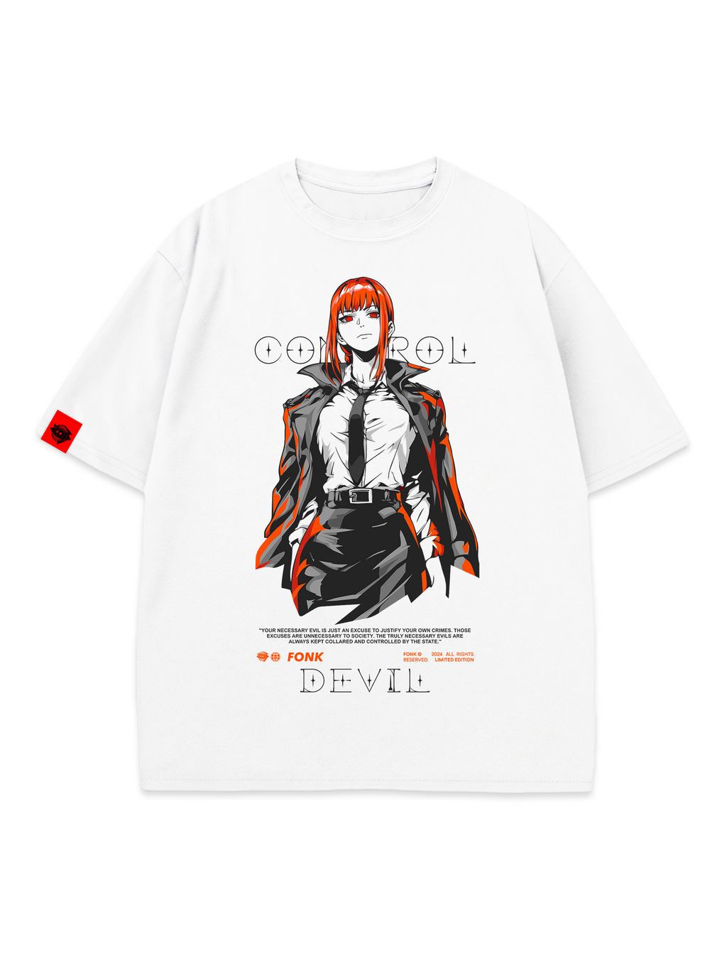 T-SHIRT Makima - Chainsaw Man anime, unisex, white