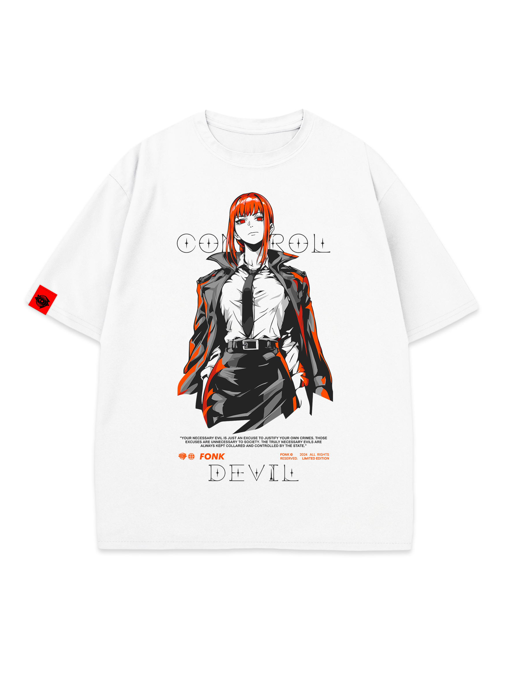 T-SHIRT Makima - Chainsaw Man anime, unisex, white