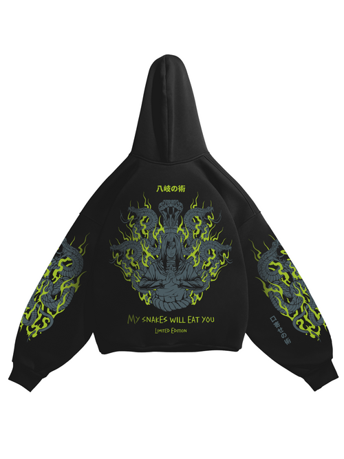 Hoodie Orochimaru - Naruto anime, unisex, black