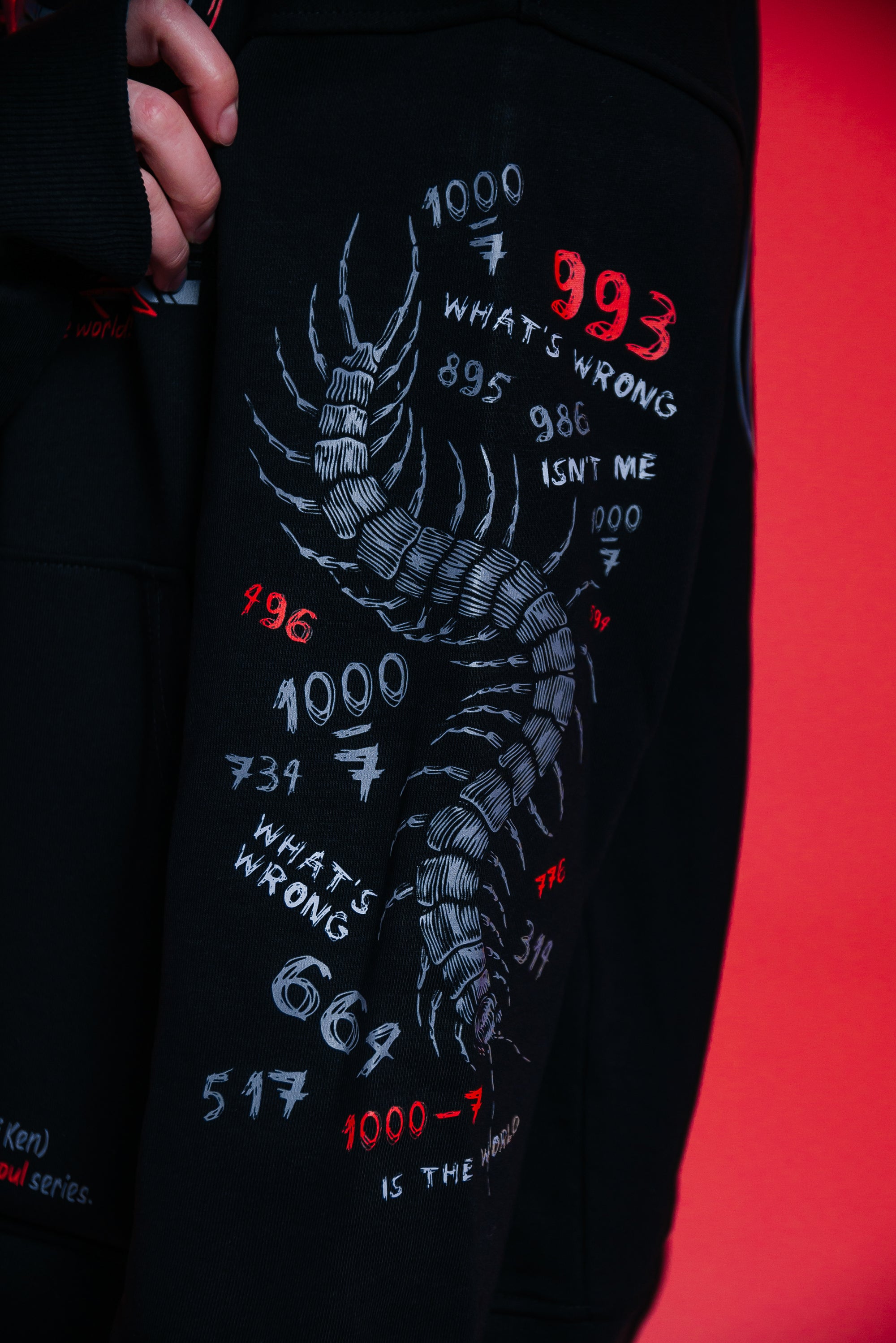 Hoodie Ken Kaneki - Tokyo Ghoul anime, unisex, black