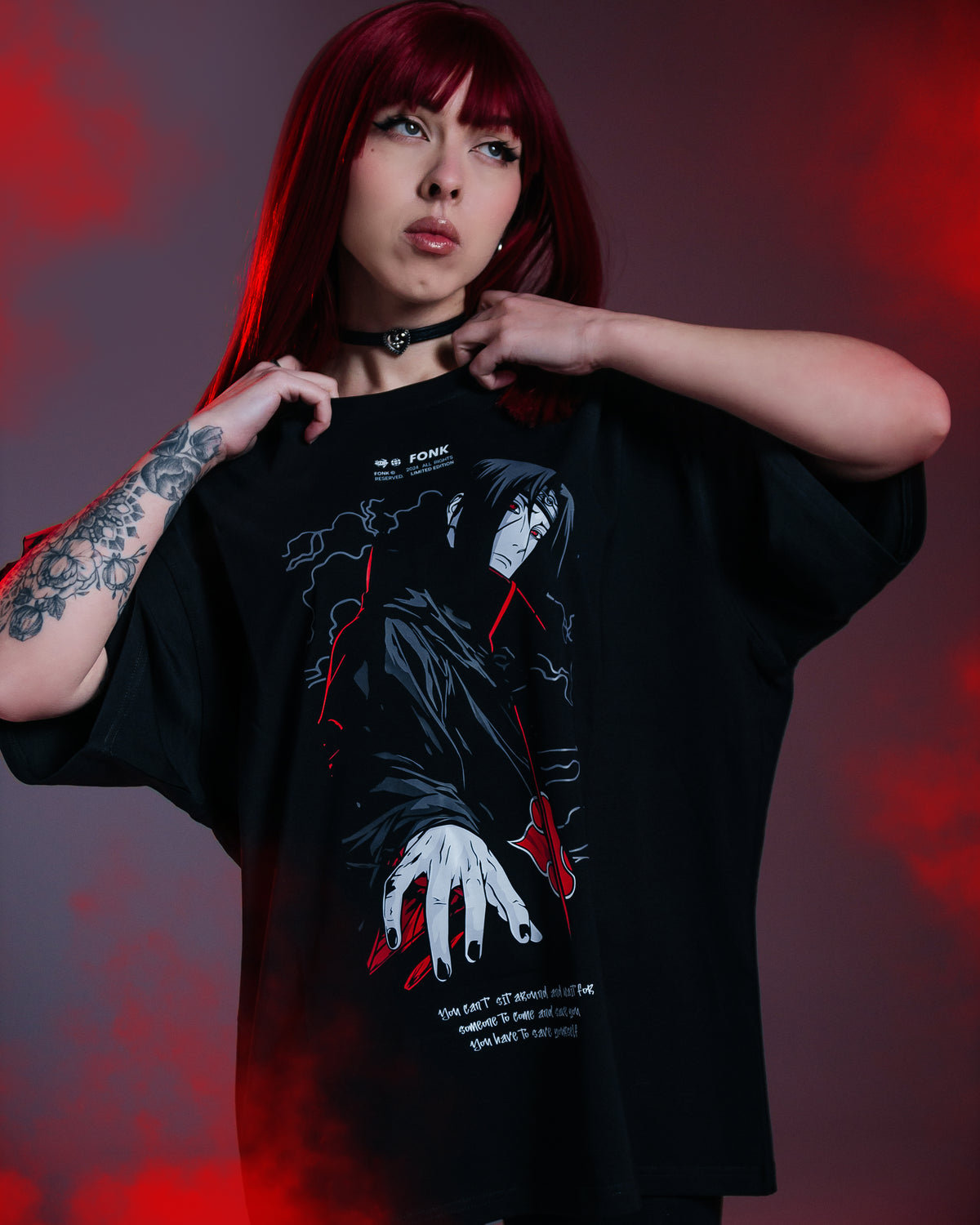 T-SHIRT Supreme - Naruto anime, unisex, black