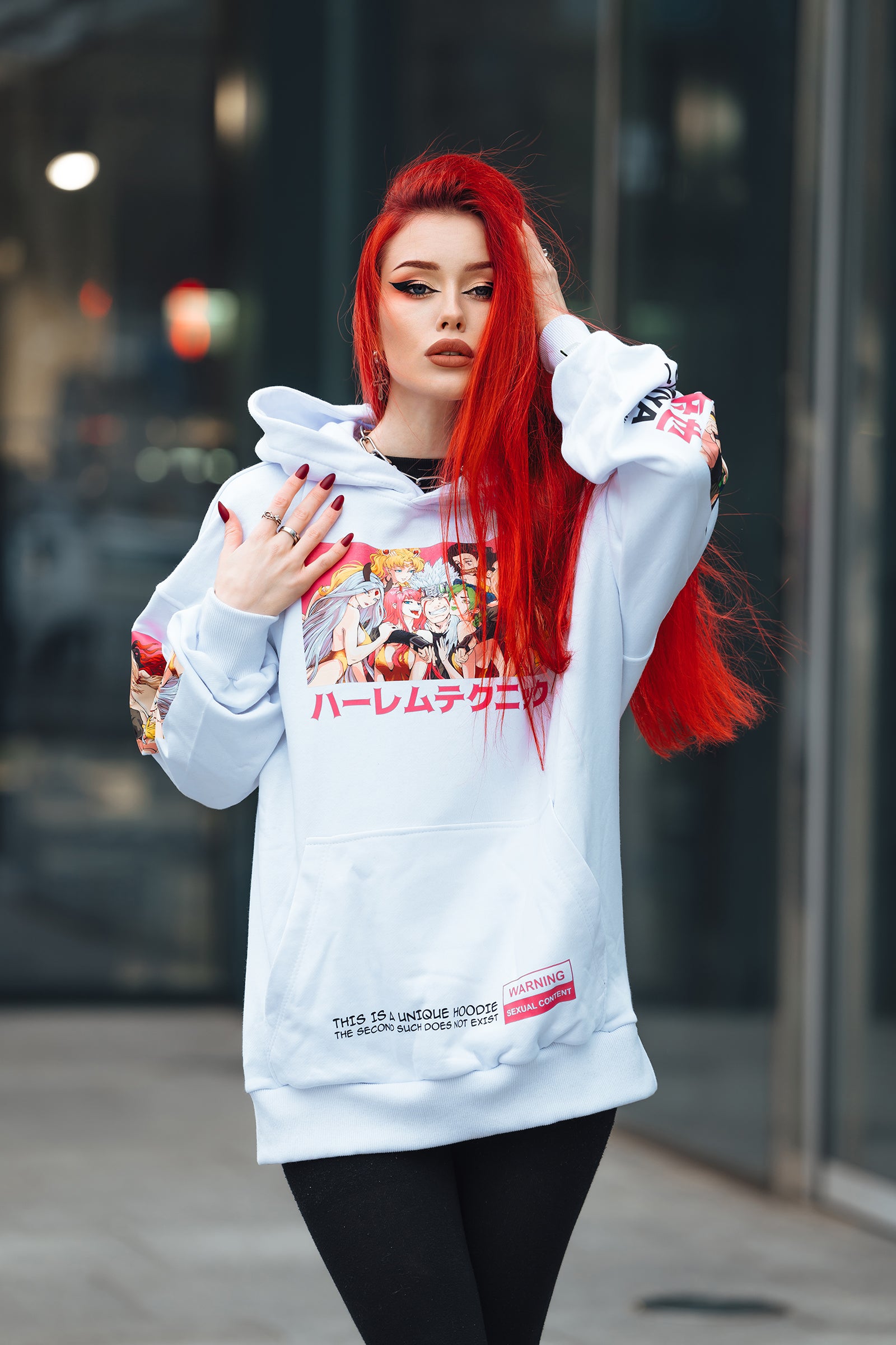 Hoodie Jiraiya - Naruto anime, unisex, white
