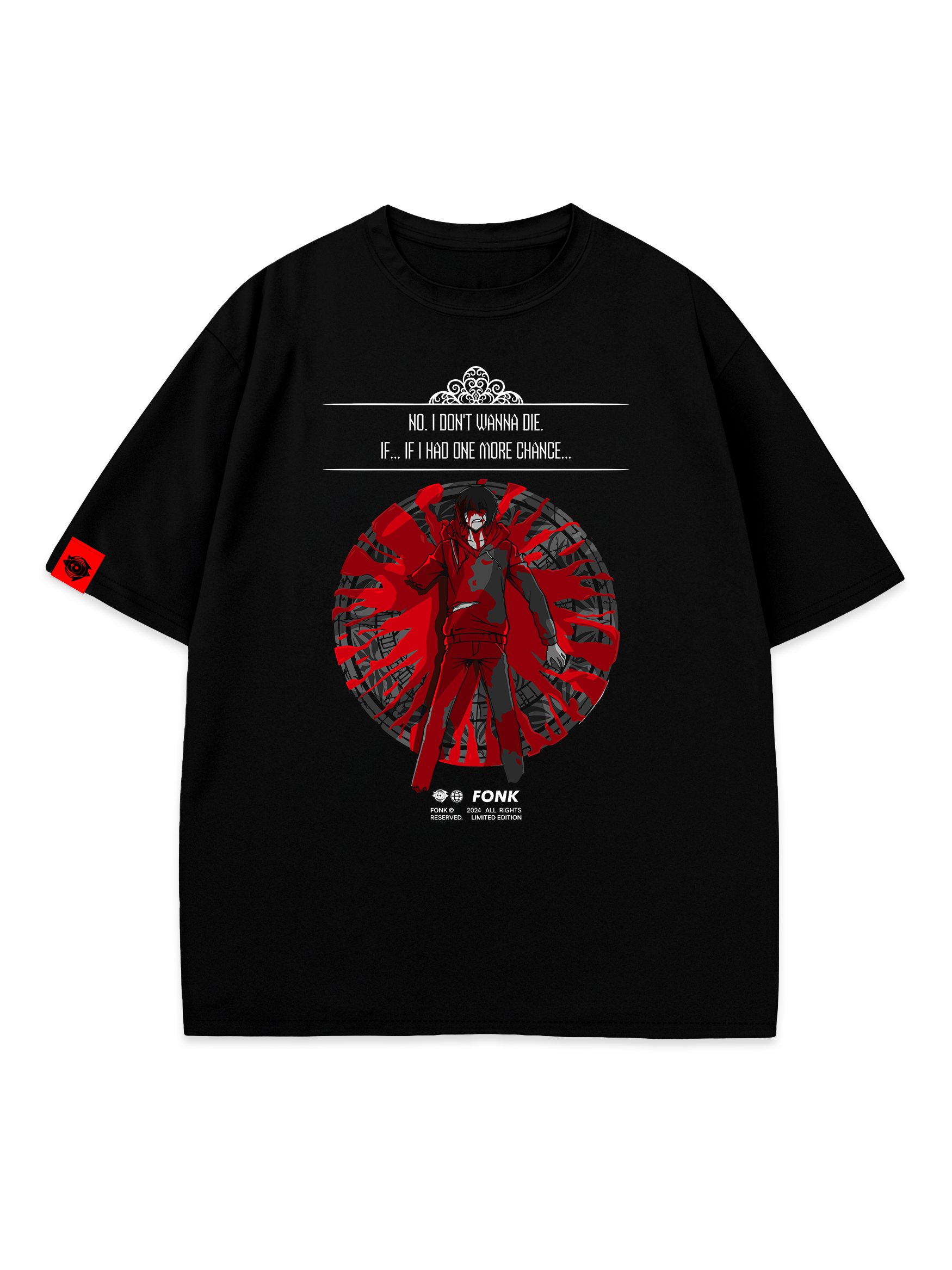 T-SHIRT One more Сhance - Solo Leveling anime, unisex, black