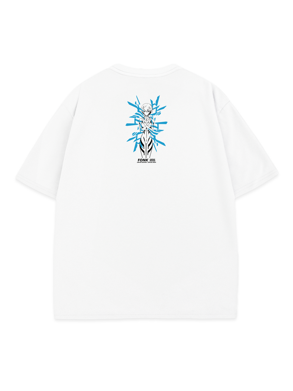 T-SHIRT Rei Ayanami - Evangelion anime, unisex, white