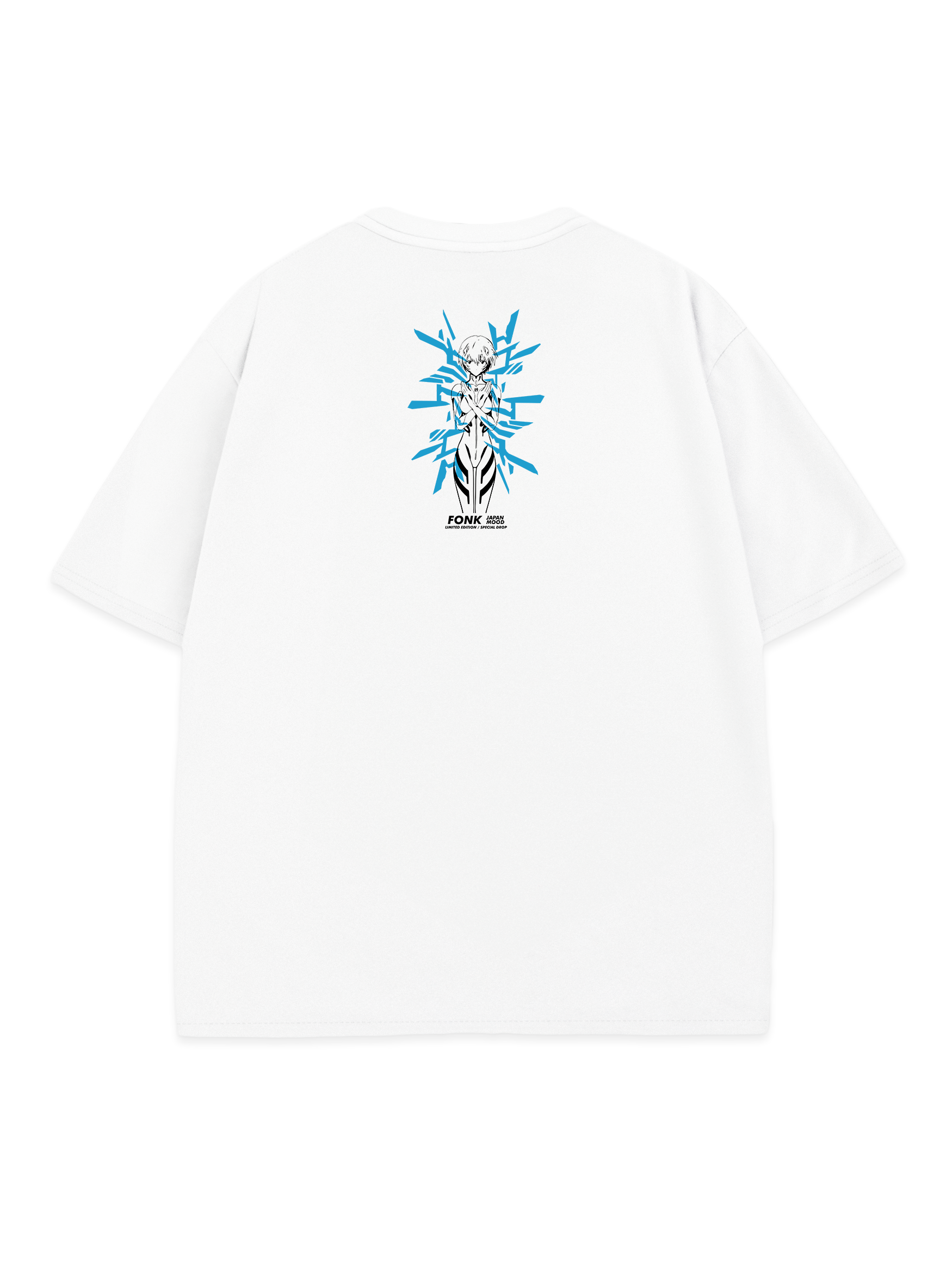 T-SHIRT Rei Ayanami - Evangelion anime, unisex, white