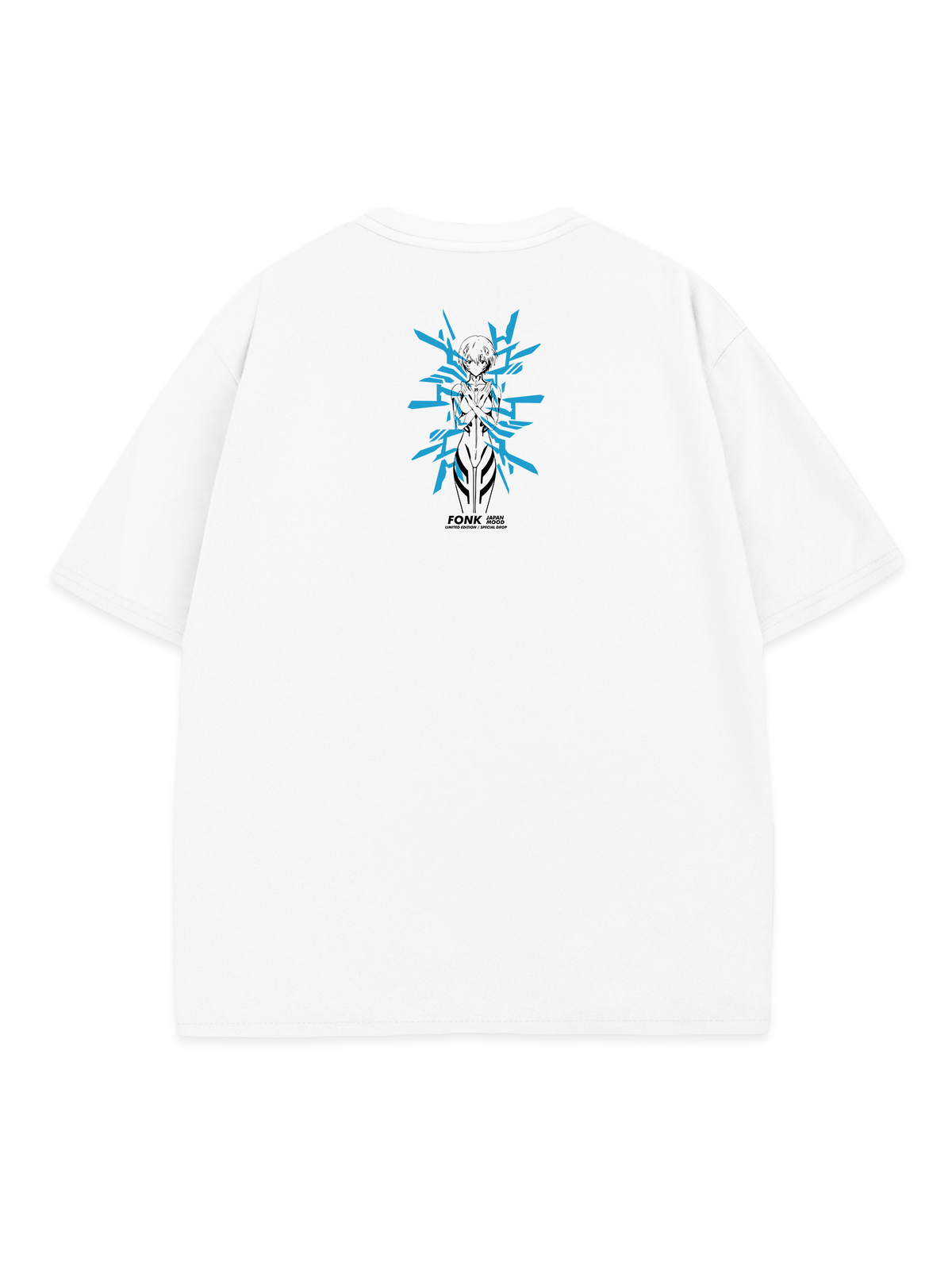 T-SHIRT Rei Ayanami - Evangelion anime, unisex, white