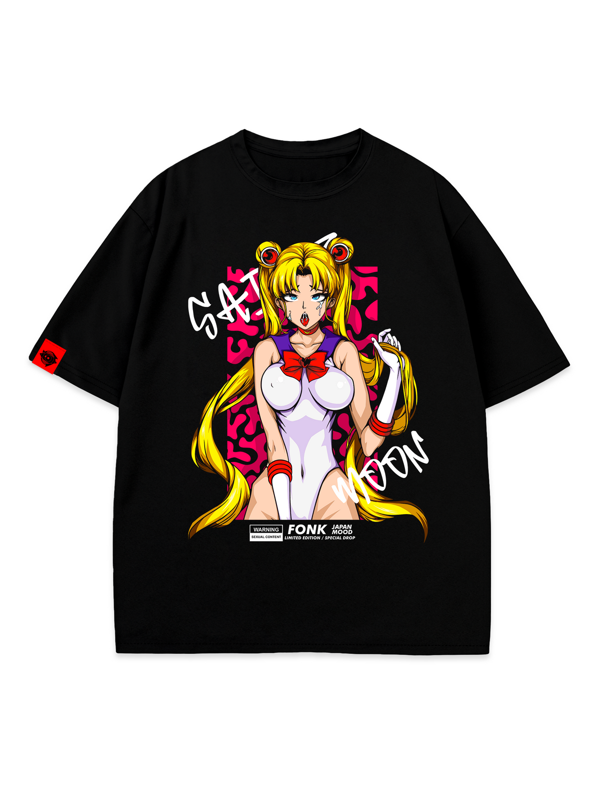 T-SHIRT SAILOR - Sailor Moon anime, unisex, black