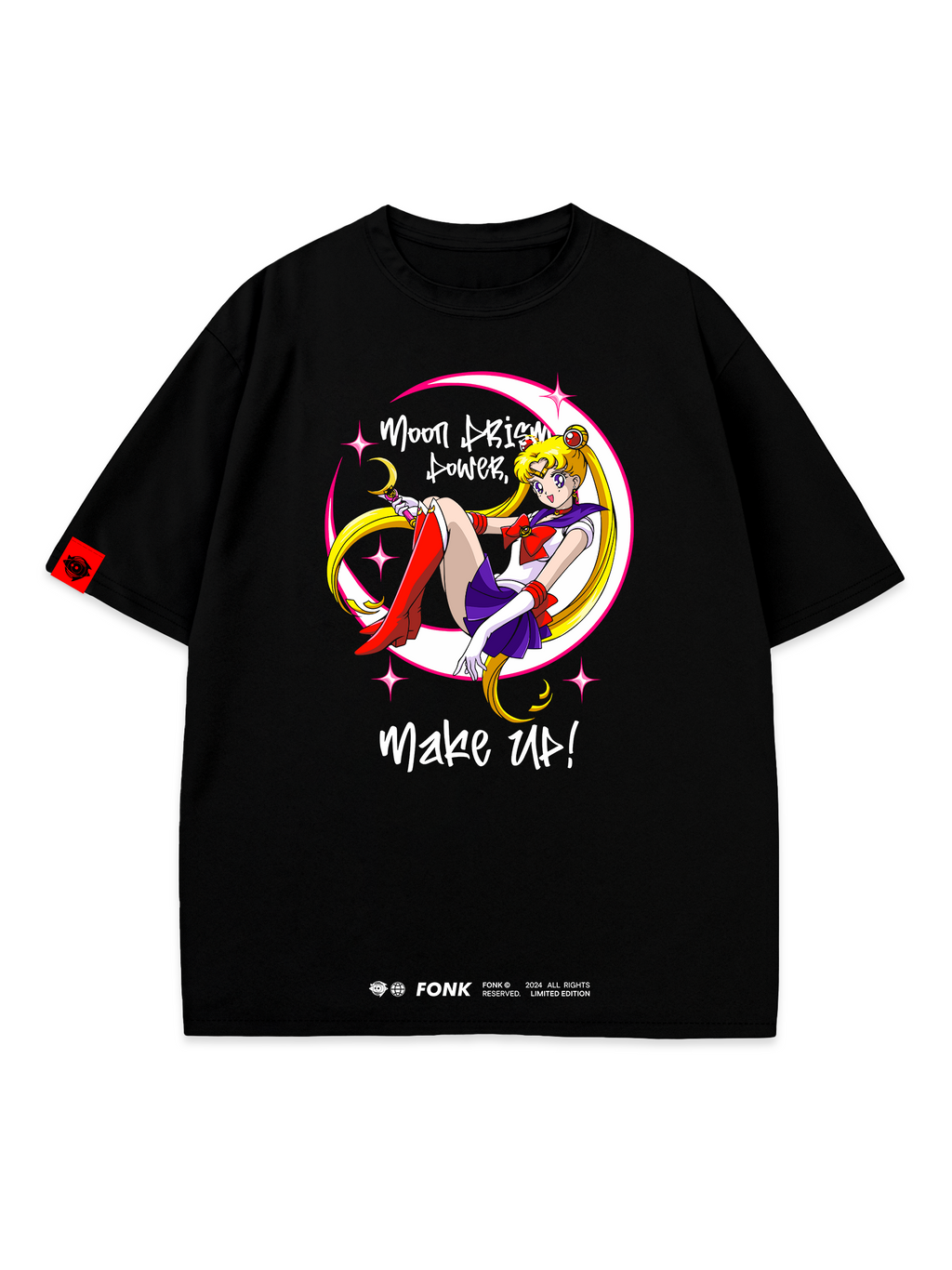 T-SHIRT Moon Princess - Sailor Moon anime, unisex, black