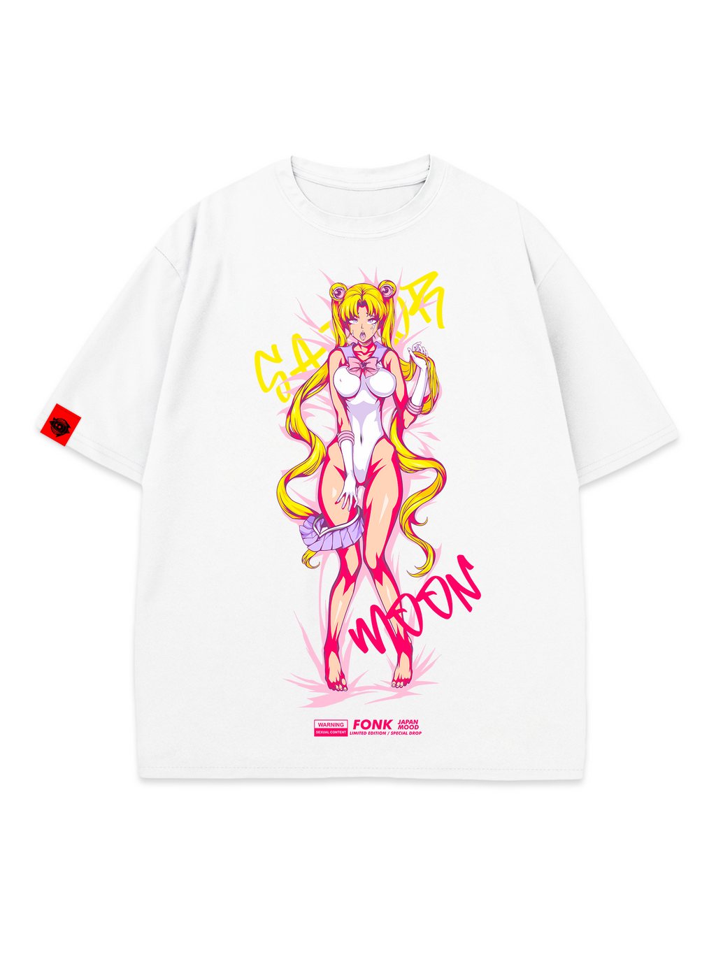 T-SHIRT SAILOR - Sailor Moon anime, unisex, white