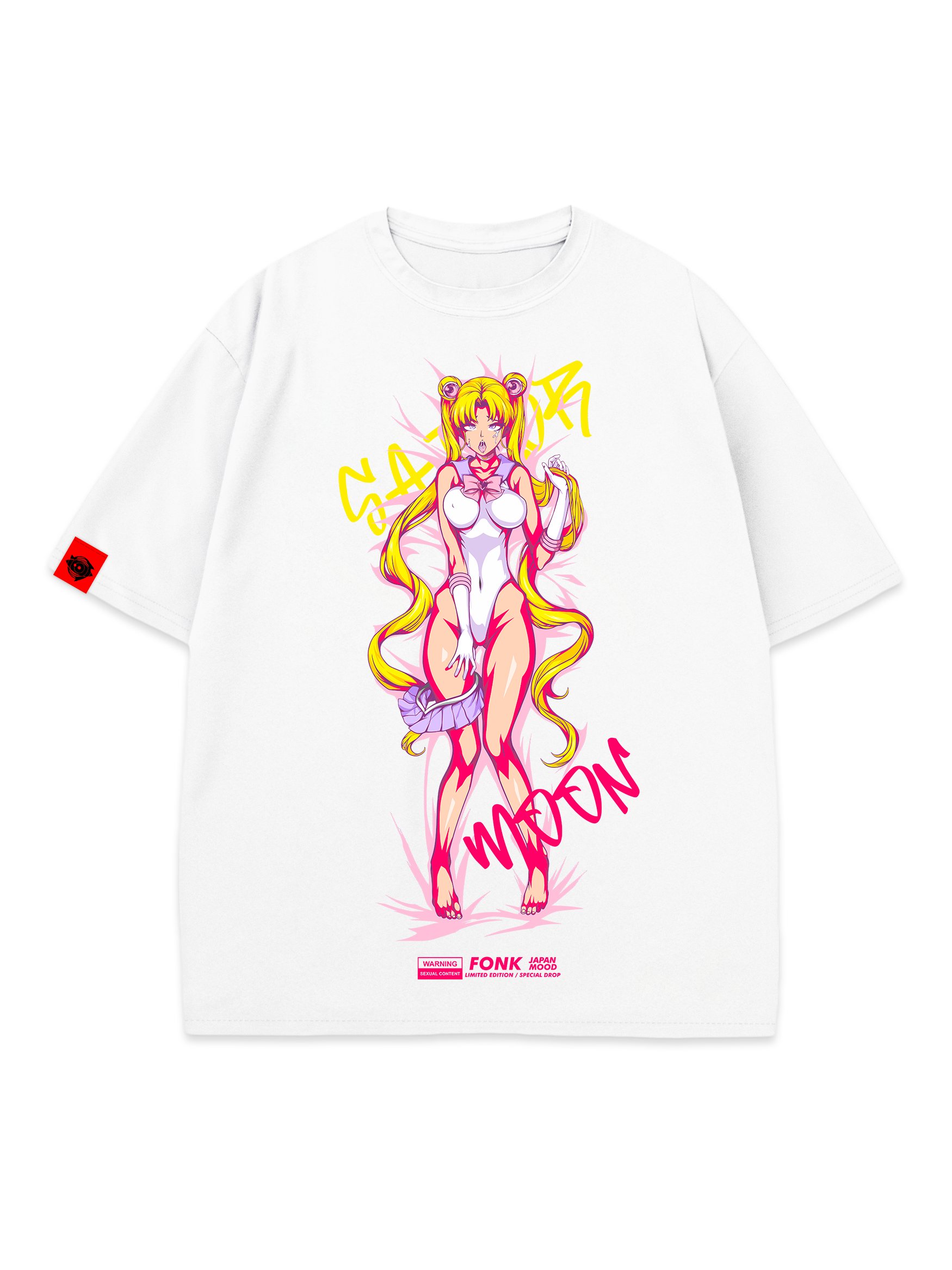 T-SHIRT SAILOR - Sailor Moon anime, unisex, white