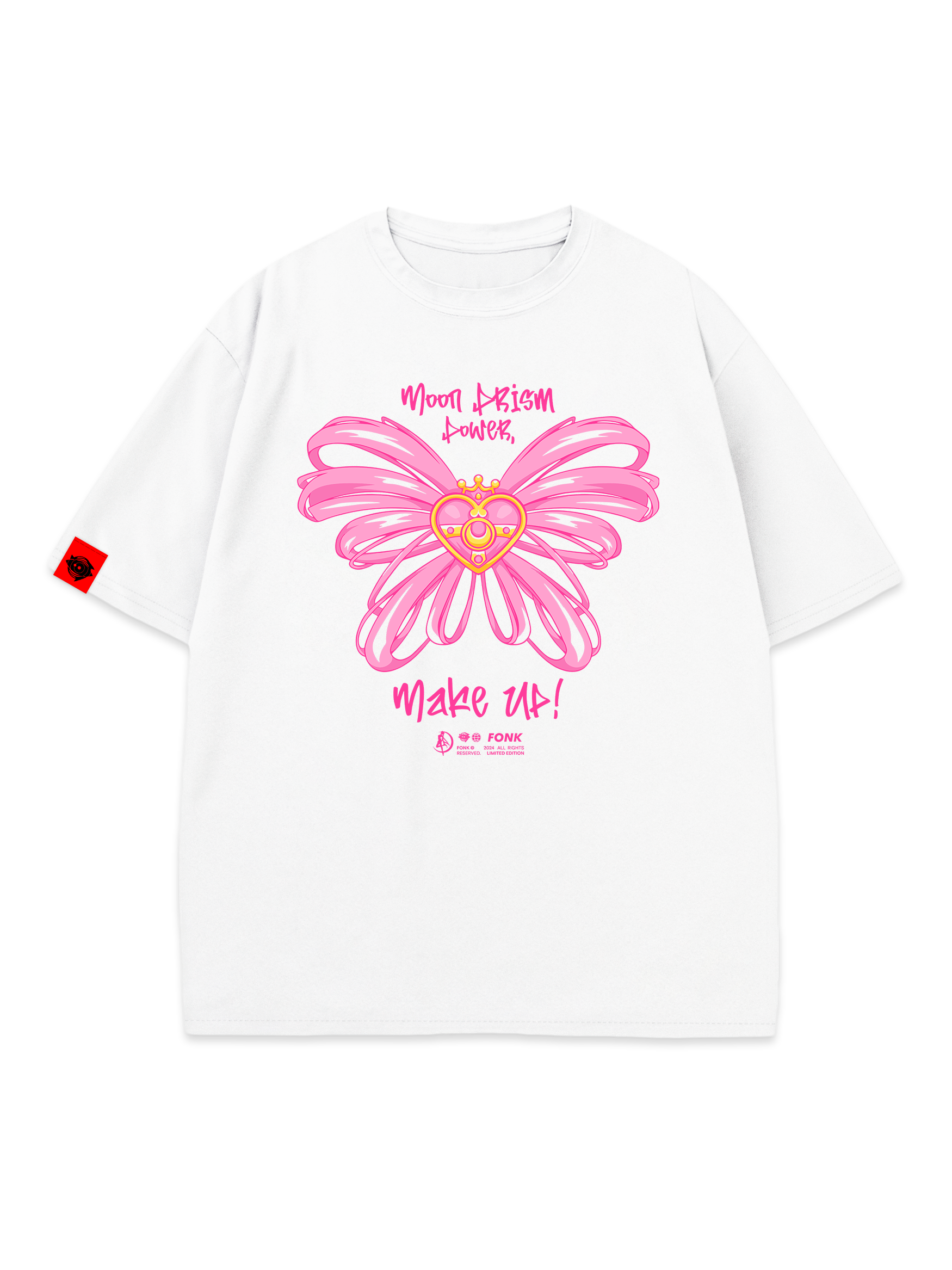T-SHIRT COSMIC HEART - Sailor Moon anime, unisex, white