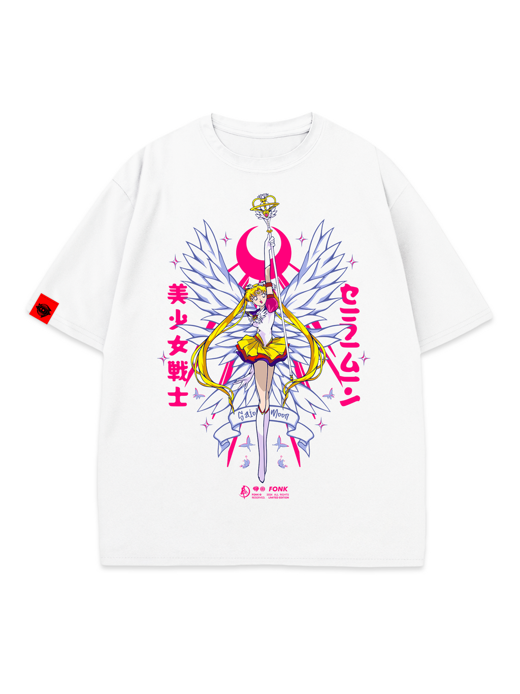 T-SHIRT Moon Guardian - Sailor Moon anime, unisex, white