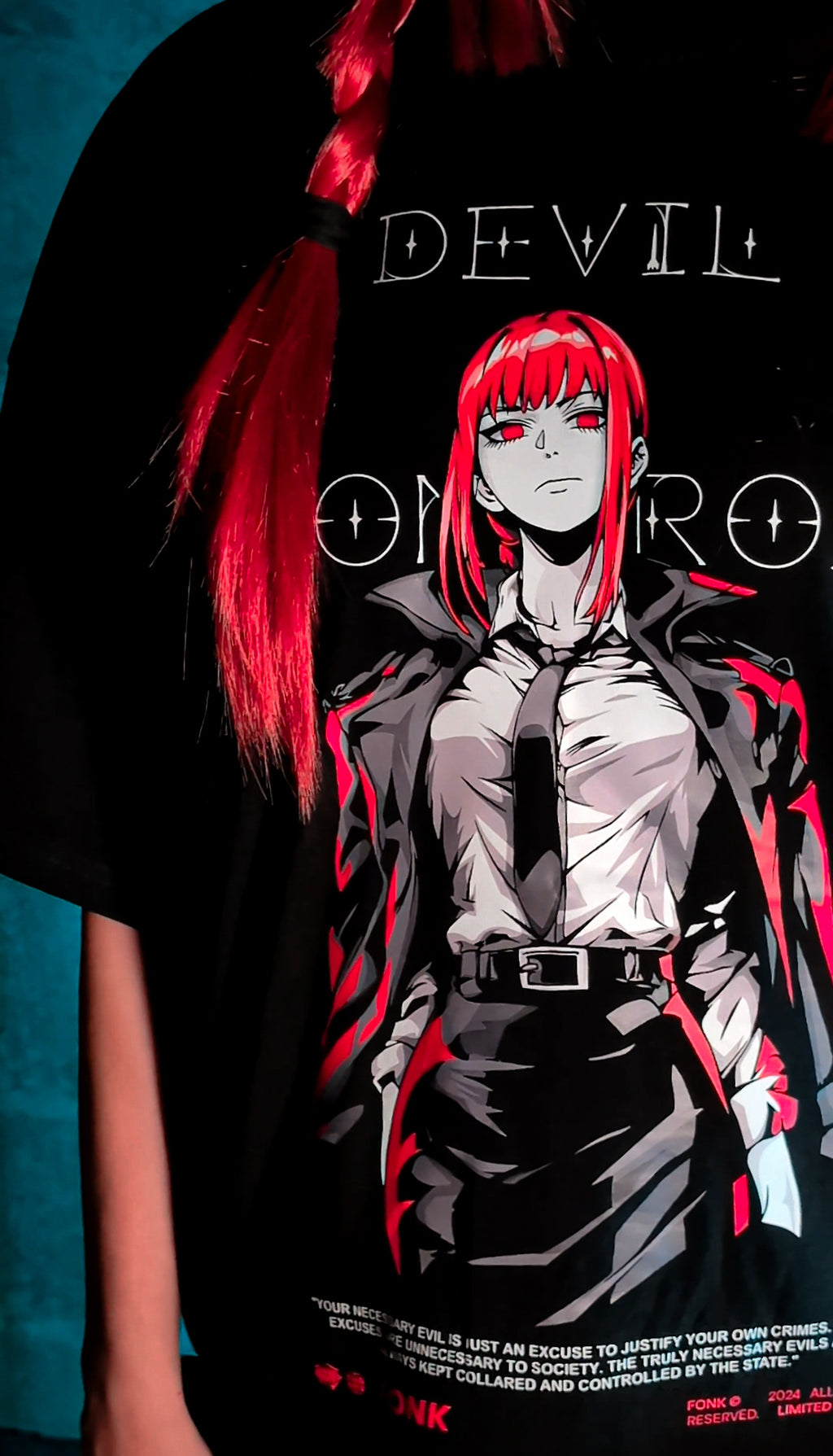 T-SHIRT Makima - Chainsaw Man anime, unisex, black