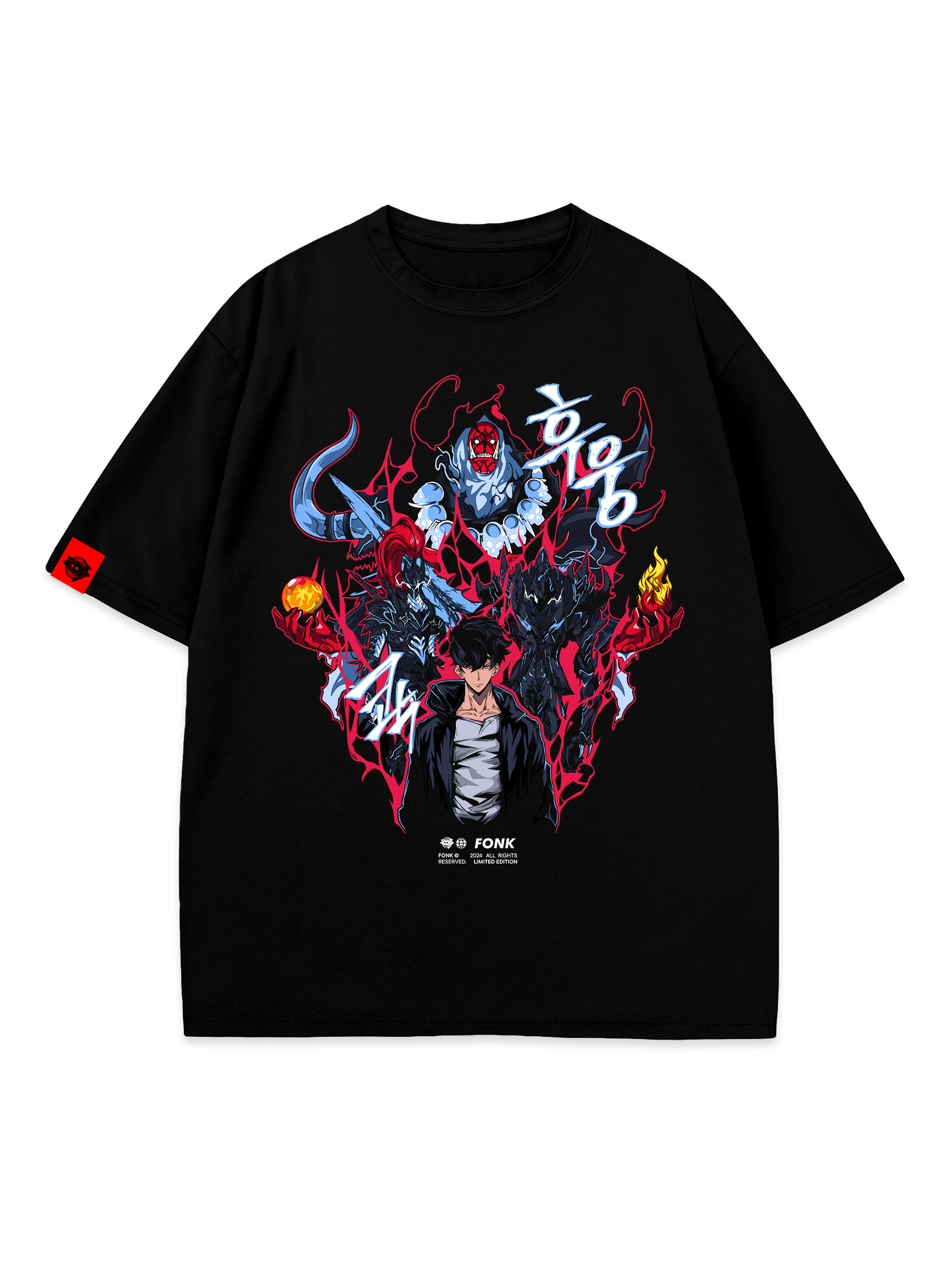 T-SHIRT Shadows - Solo Leveling anime, unisex, black