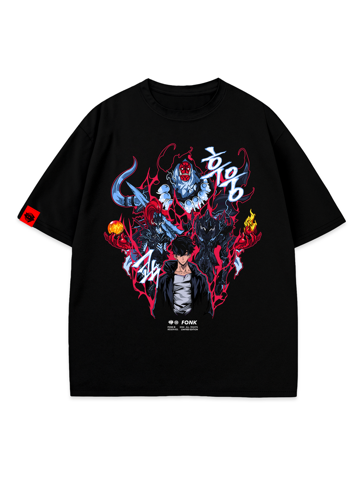 T-SHIRT Shadows - Solo Leveling anime, unisex, black