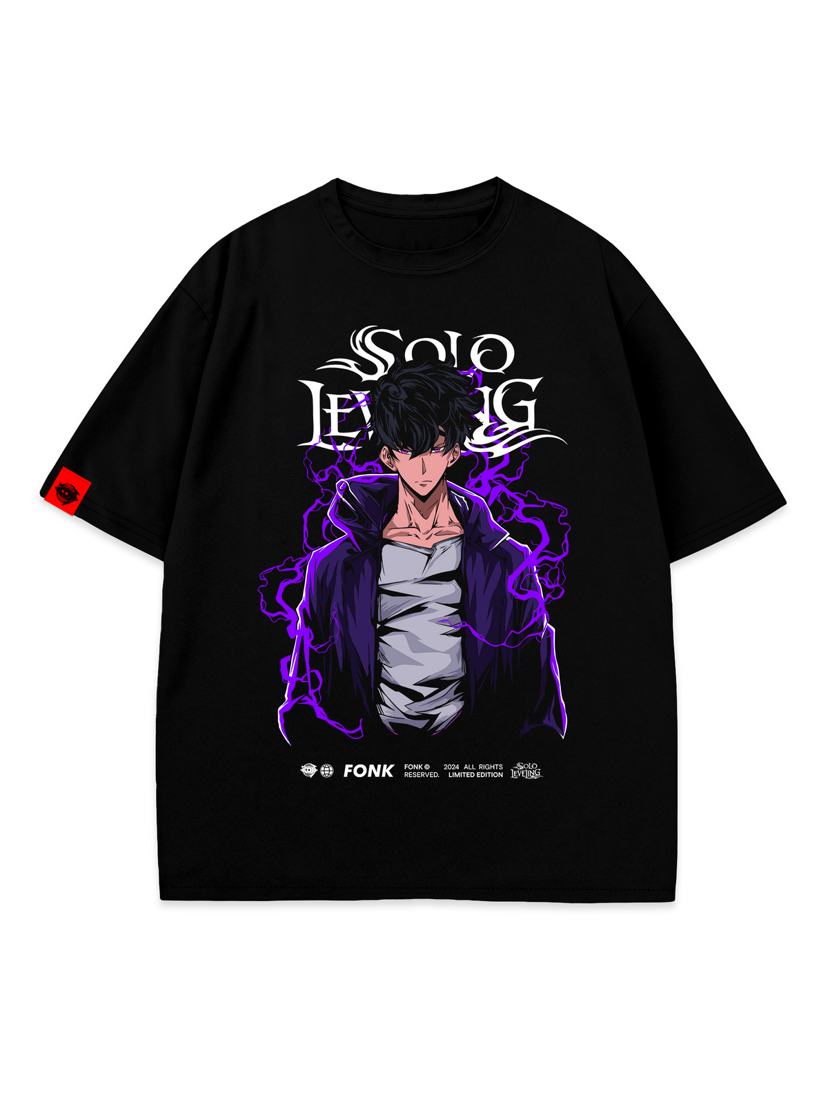 T-SHIRT Sung Jin-Woo - Solo Leveling anime, unisex, black