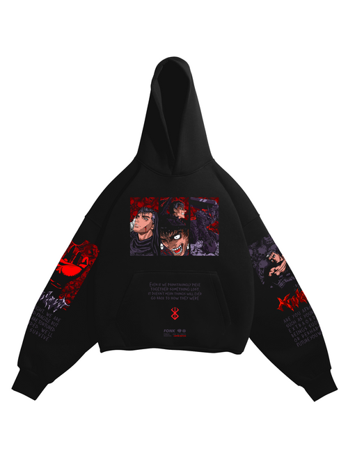 Hoodie Berserk - Berserk anime, unisex, black
