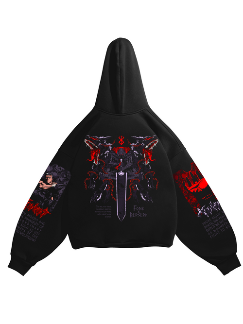 Hoodie Berserk - Berserk anime, unisex, black