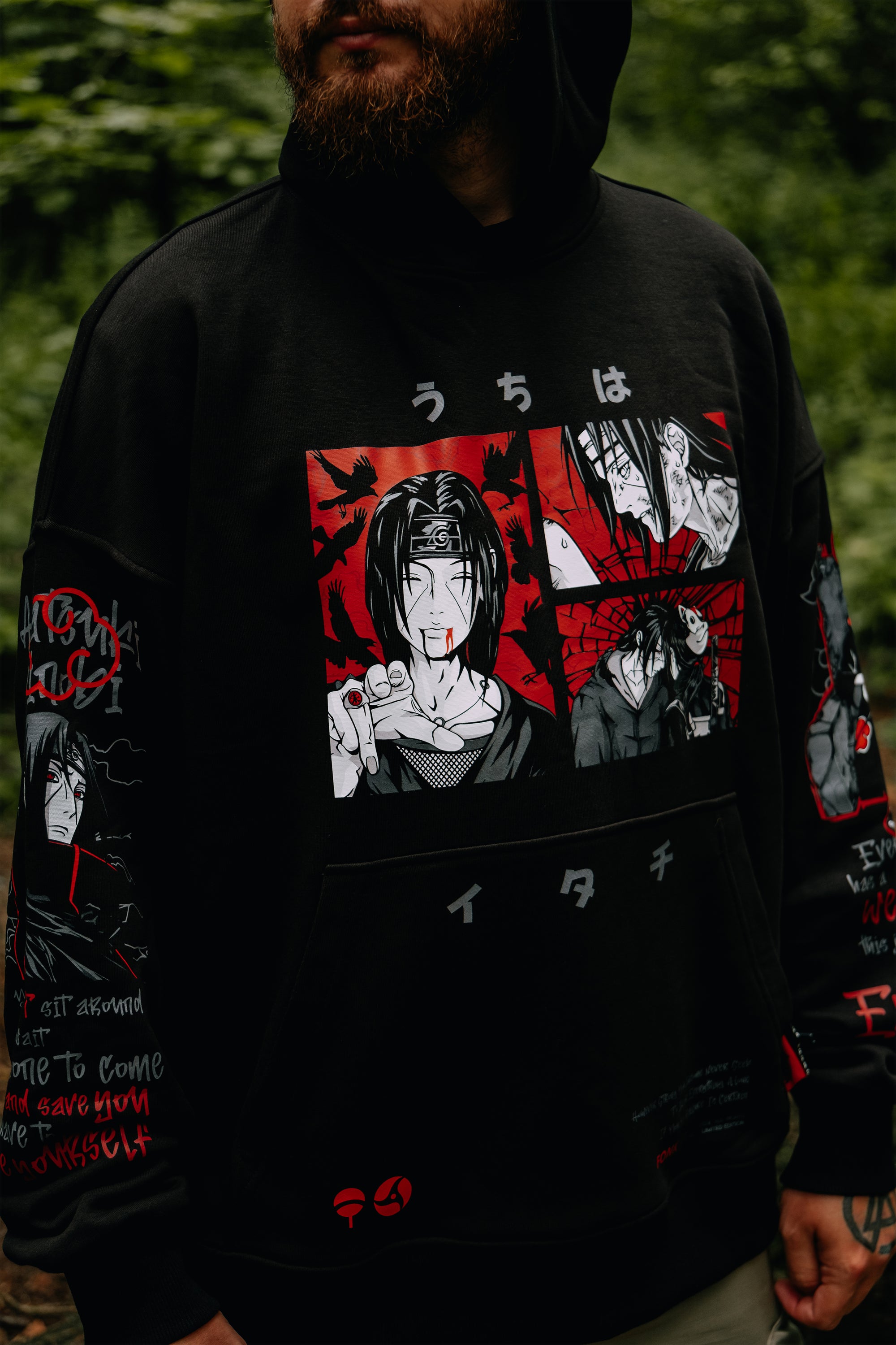 Hoodie Itachi vol.1 - Naruto anime, unisex, black